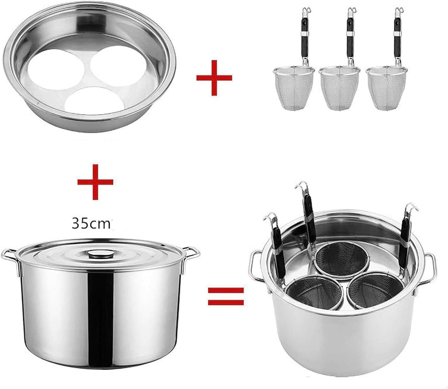 Stainless Steel Pasta Cooker Set with Strainer