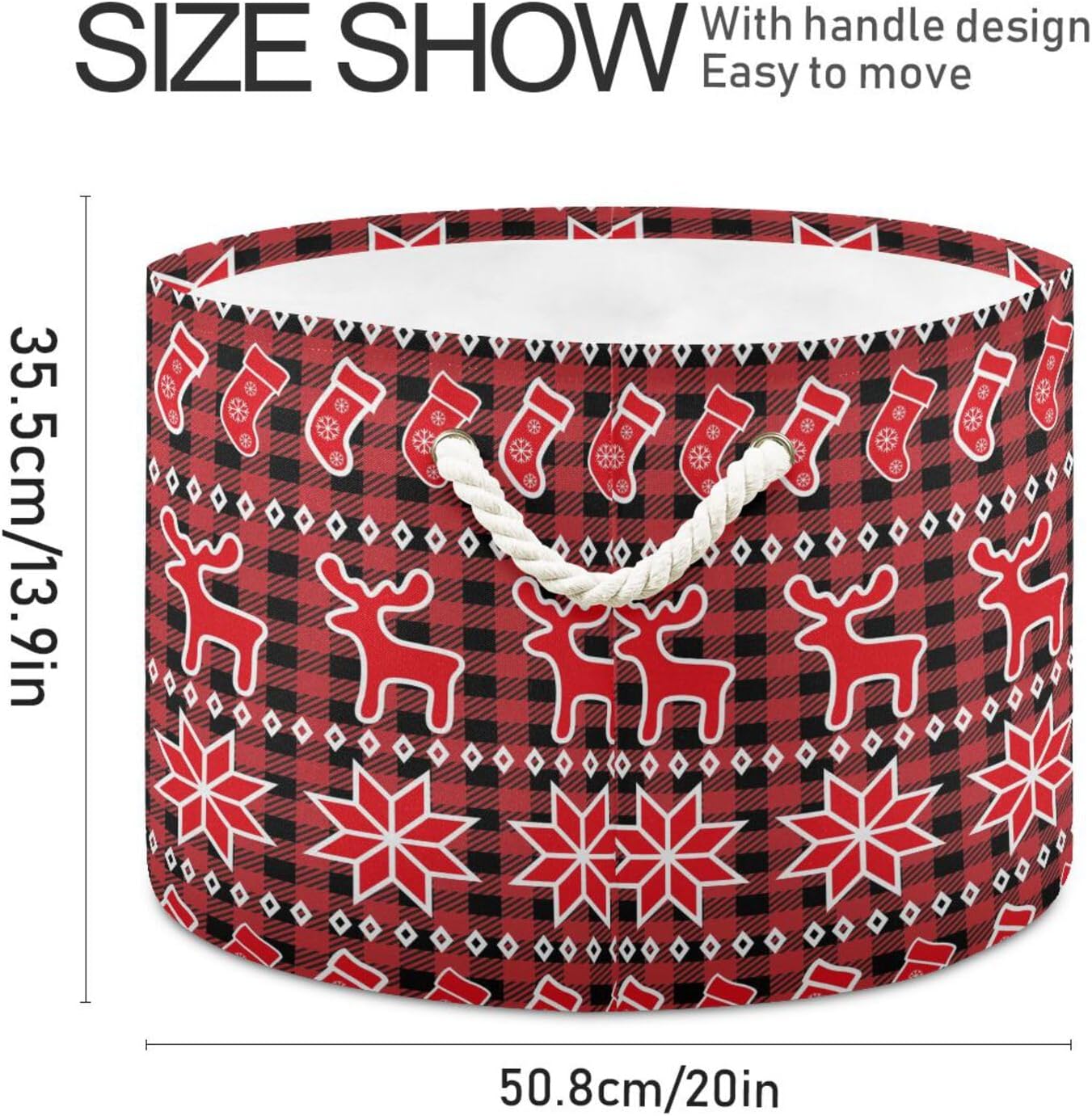 Large Red Storage Bin for Laundry