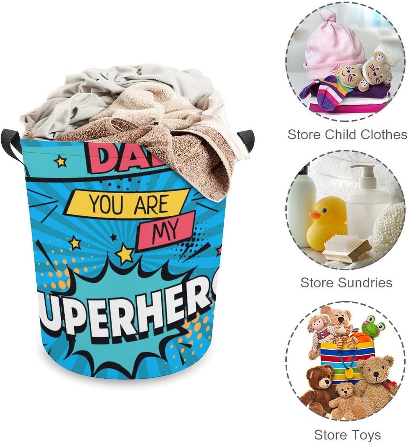 Happy Fathers Day mekkohappyfathersdaylaundryhamperwaterproofpopartquoteboughtfor