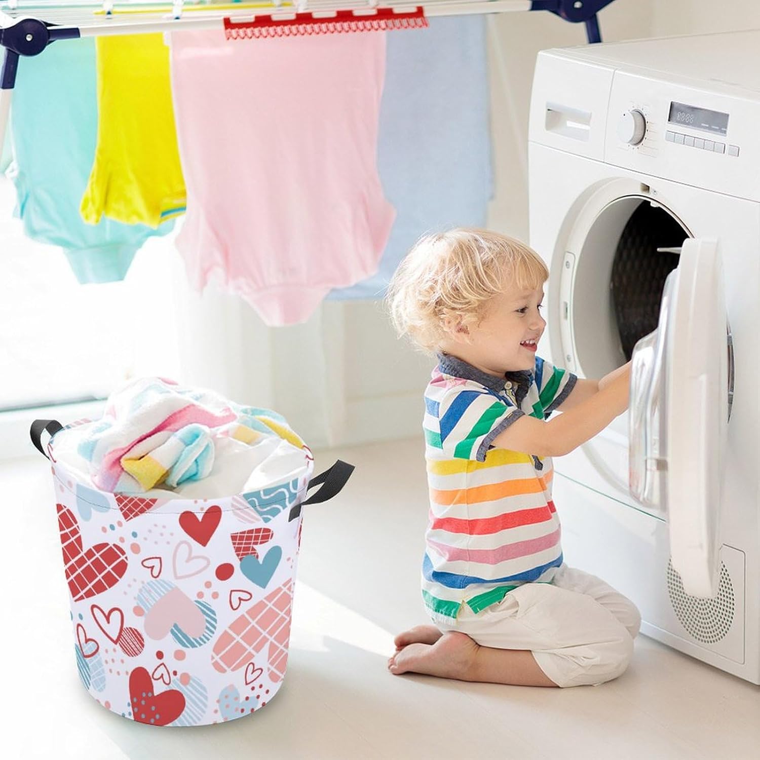 Meiko Hearts Cute Dot Laundry Hamper