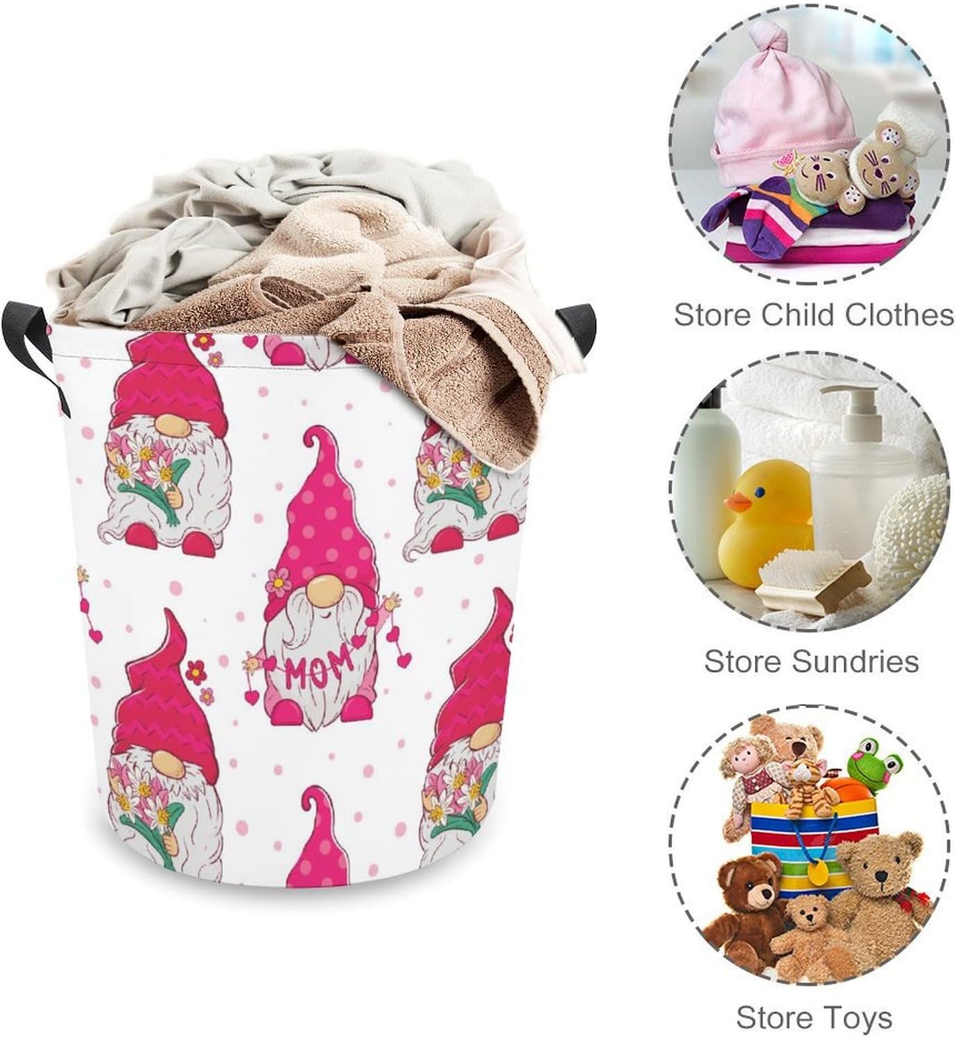 Happy Mothers Day Home Kitchen Compact Laundry Happer Water-Resistant Easy to Use