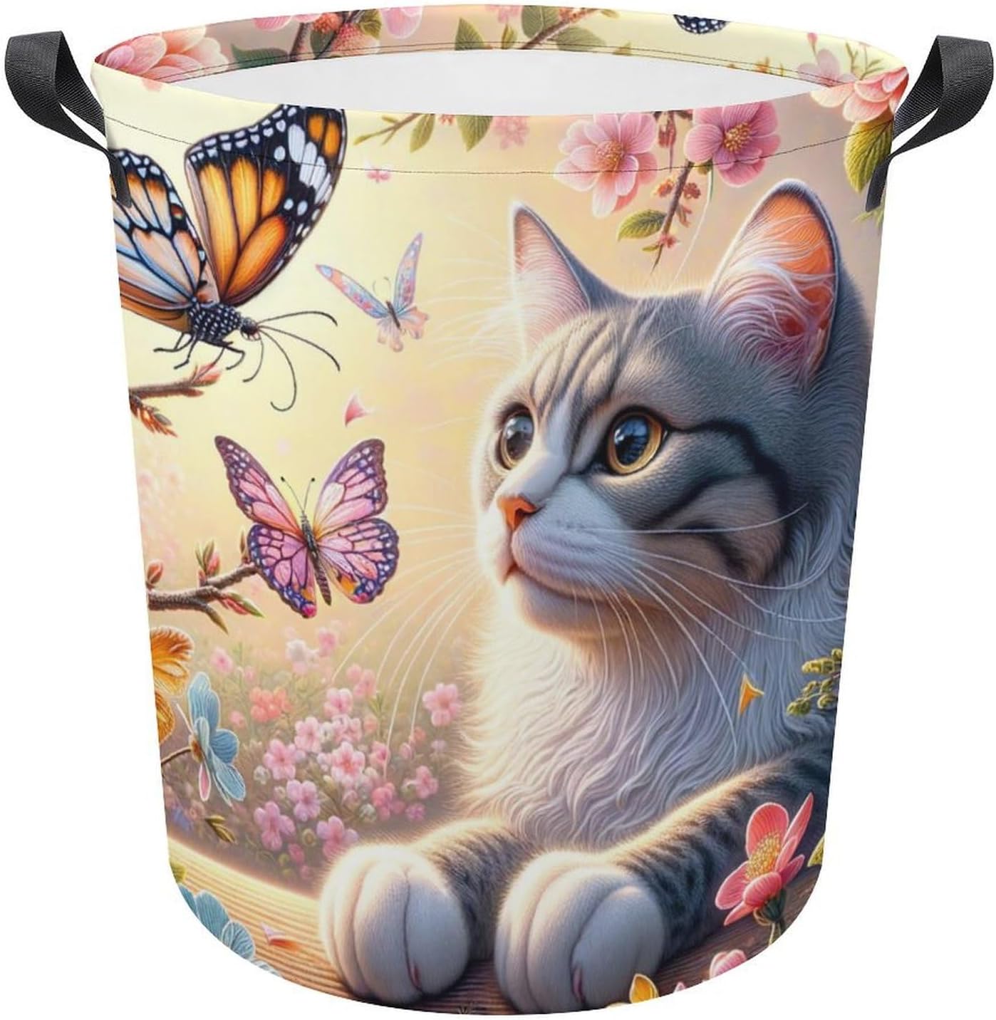 Meiko Butterfly Latern Foldable Laundry Hamper Durable Waterproof for All Uses
