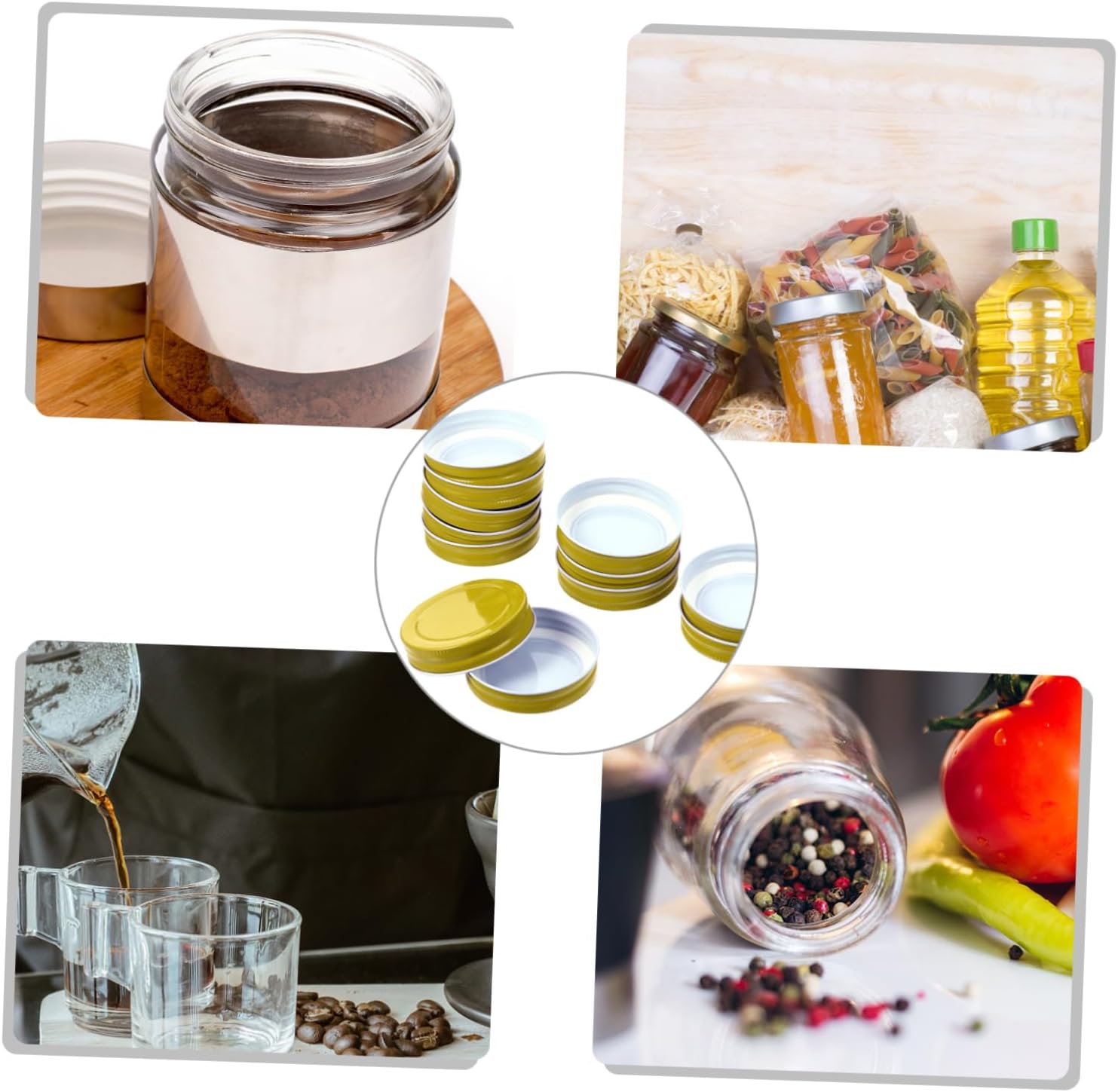 BrightFufu 70mm Mason Jar Lids Pack of 12