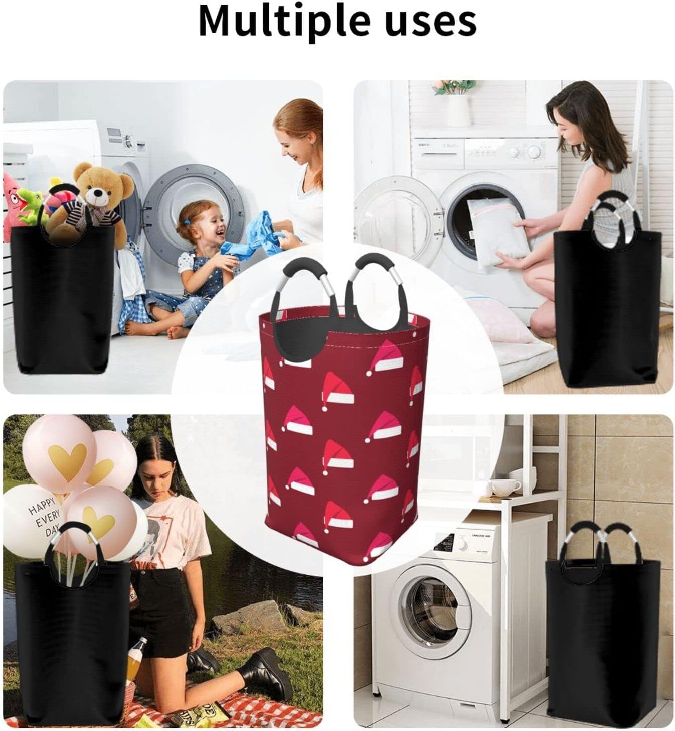 Foldable Laundry Hamper for dorms Christmas Gift Large Capacity Storage