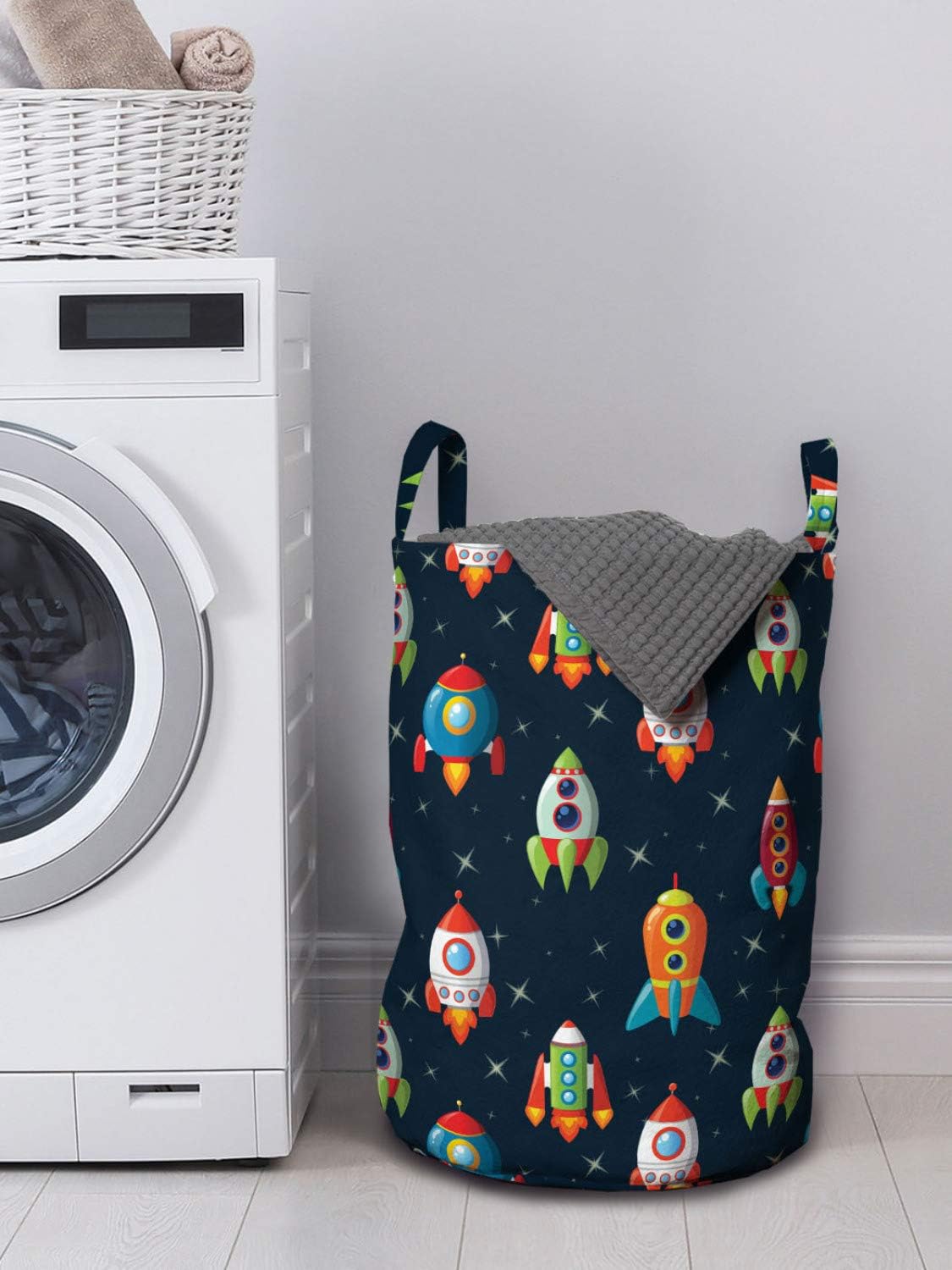 Spaceship Laundry Bag Packed with Stars