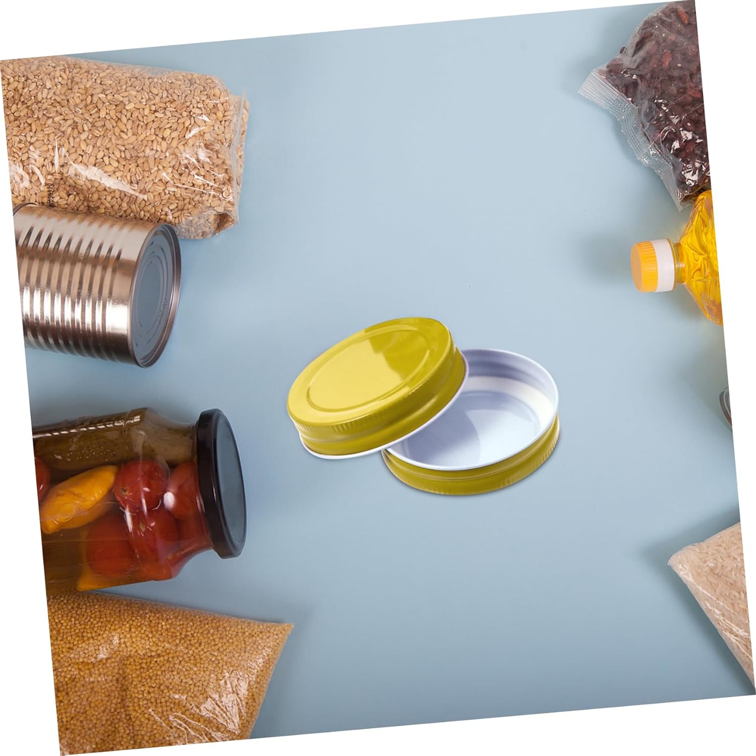 SECFOU 24 Mason Jar Lids Durable Eco-Friendly