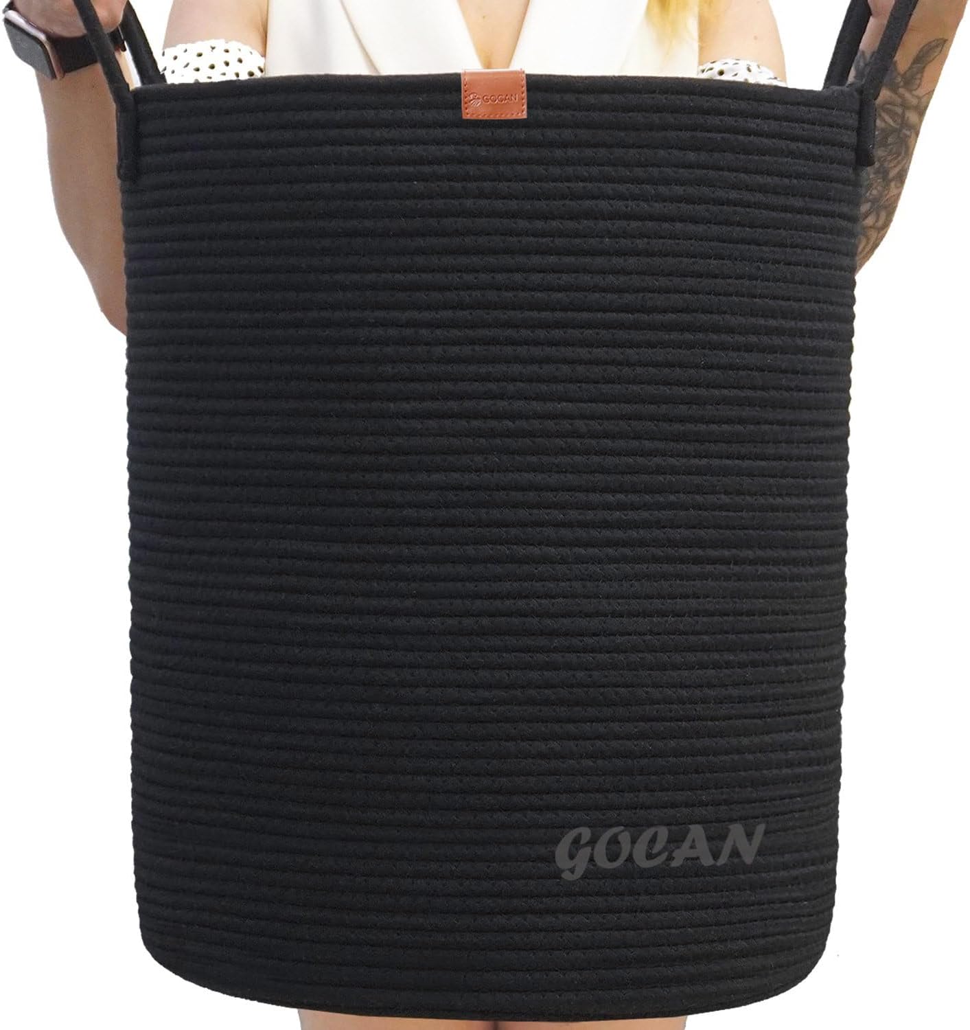 Sturdy Durable Woven Laundry Hamper Basket for Storage