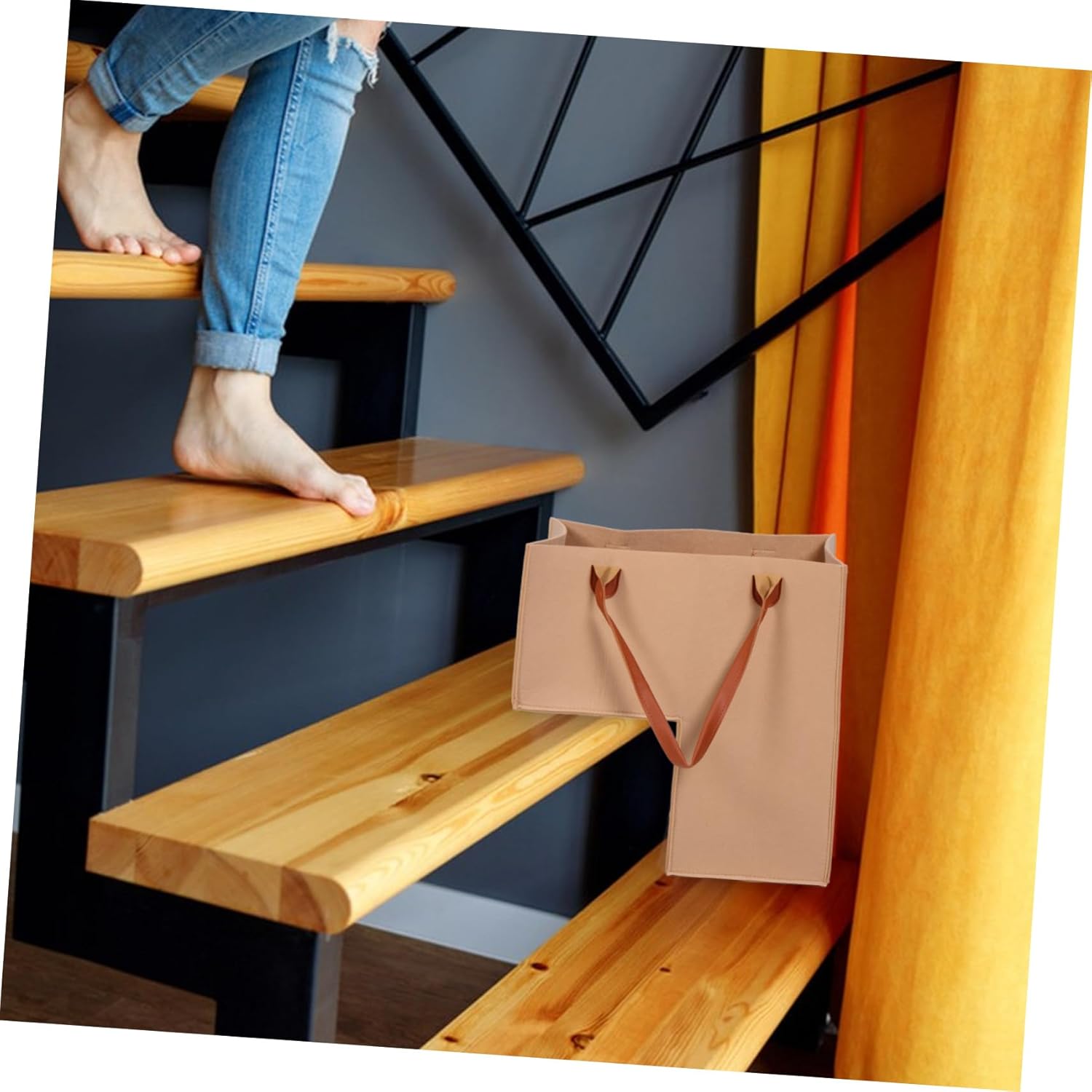 Collapsible L-Shaped Toy Storage Basket
