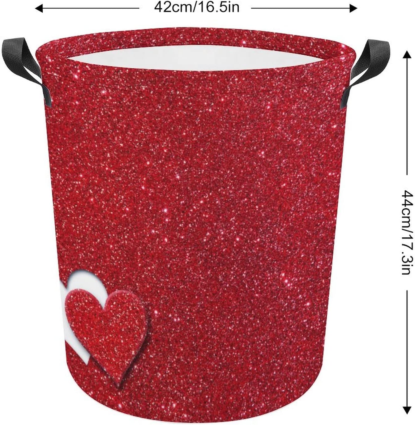 Collapsible Heart 3D Valentine Storage Hamper for Washroom