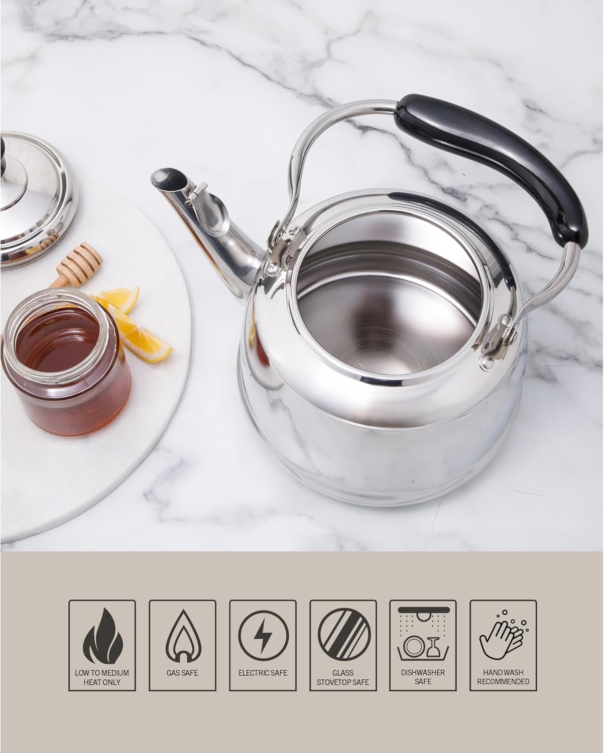 Martha Stewart KingSTRE Large 2 Qt Steam Kettle - Elegant Functional
