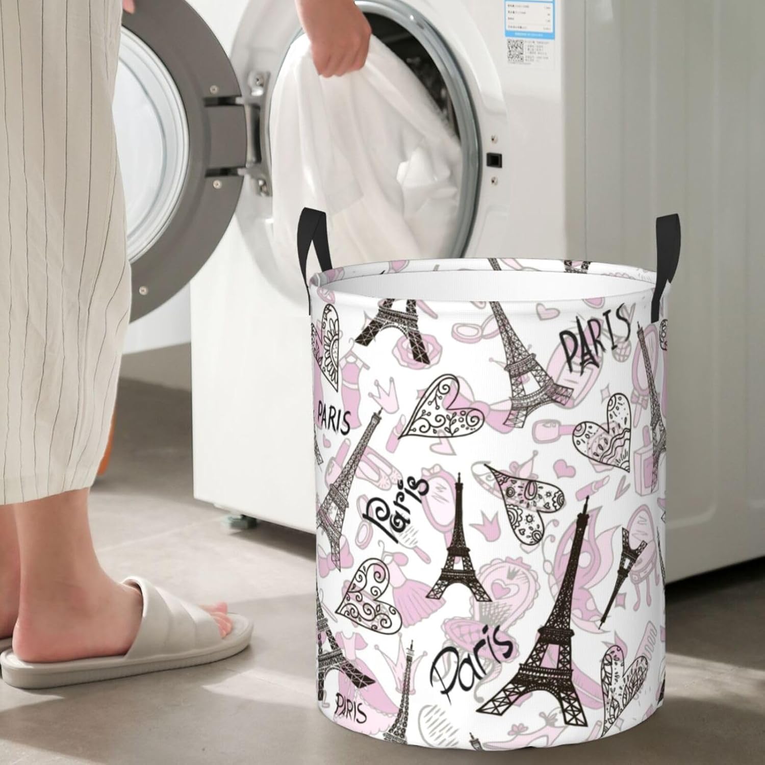 Waterproof Paris Eiffel Tower Clothes Basket