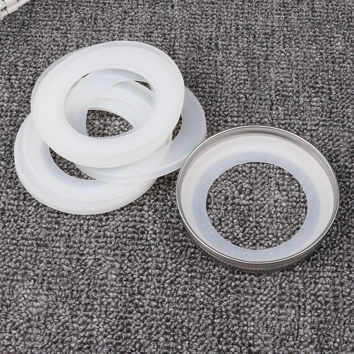 10-Piece Silicone Gasket Set for Mason Jars
