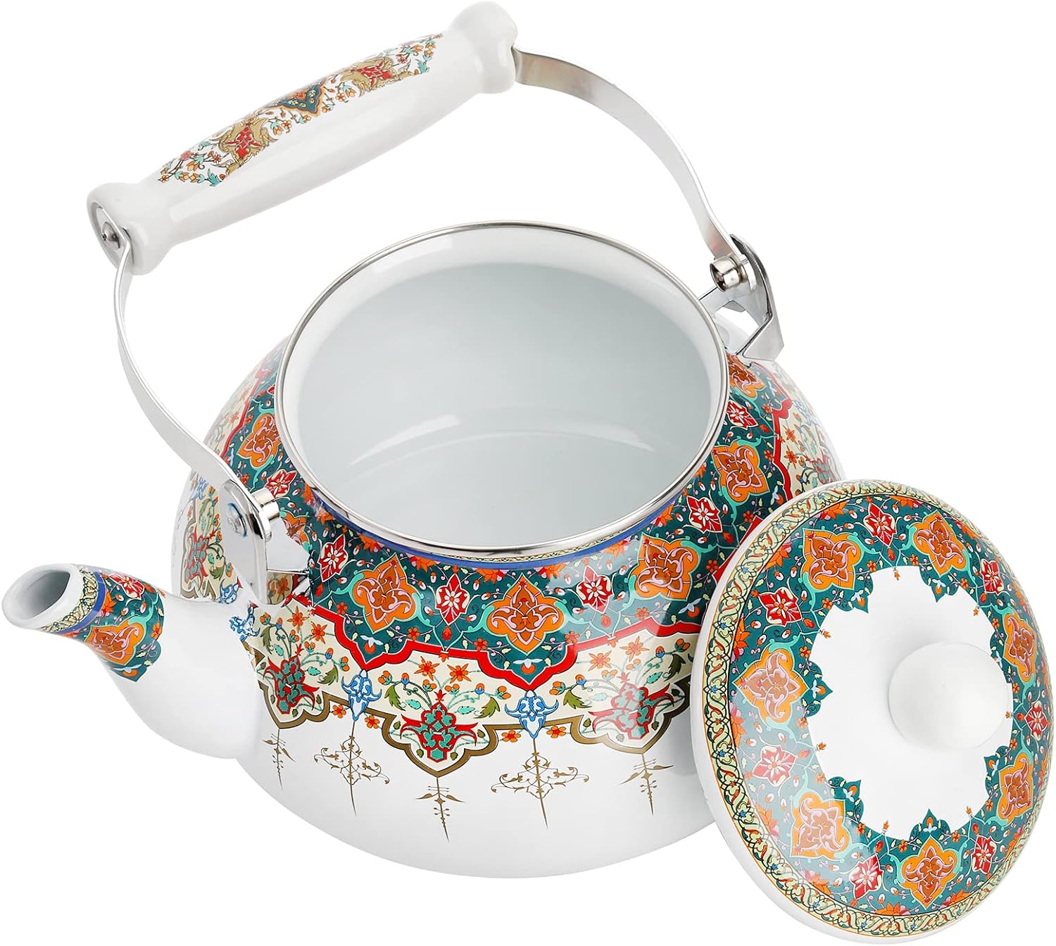 ZOOFOX Large Ceramic Teapot 26 Quart with Handle