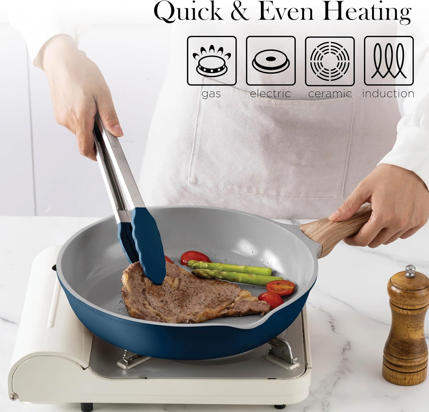 Country Kitchen Nonstick Pots and Pans Set 14-Piece