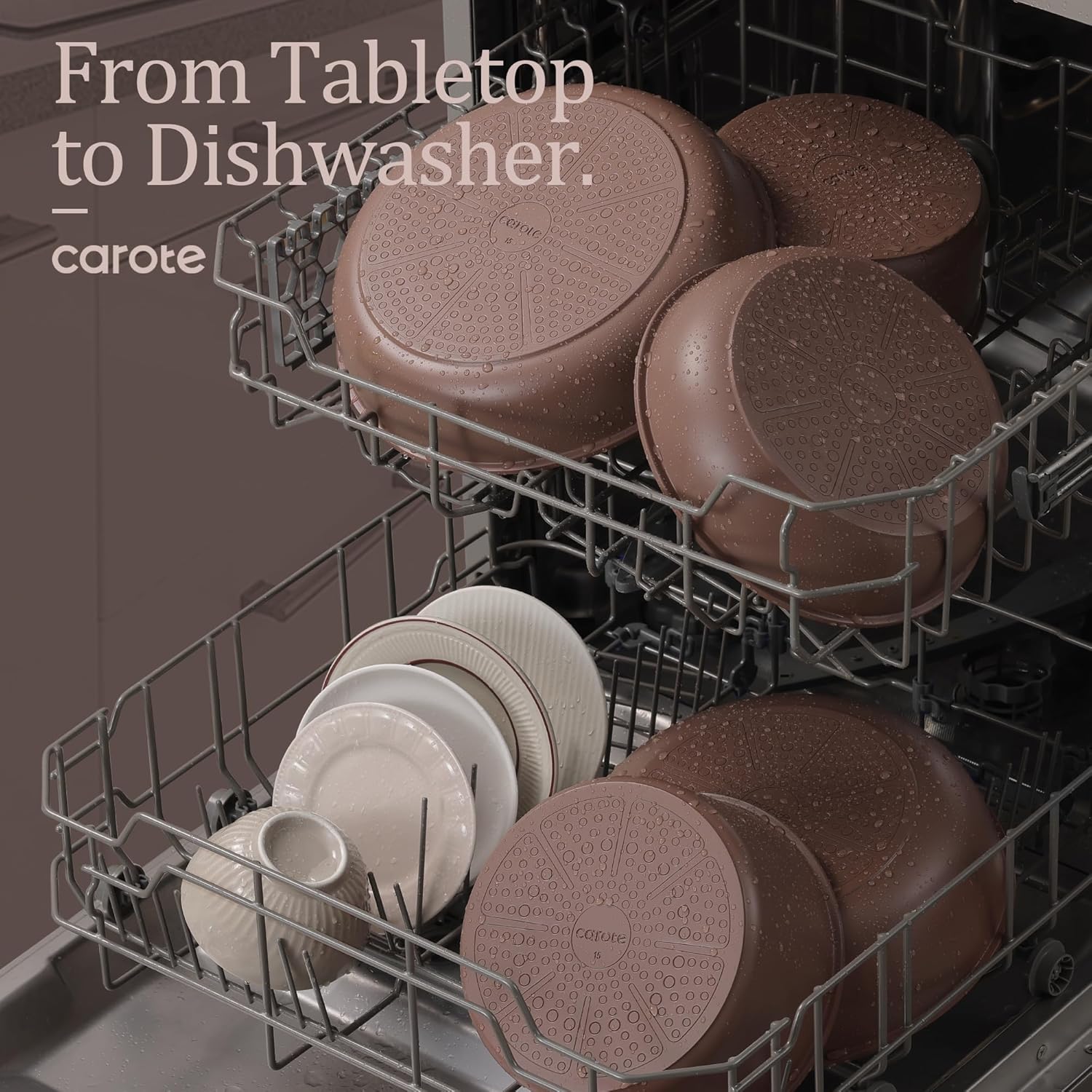 Sturdy Non-Stick Cookware Set for Easy Storage Use