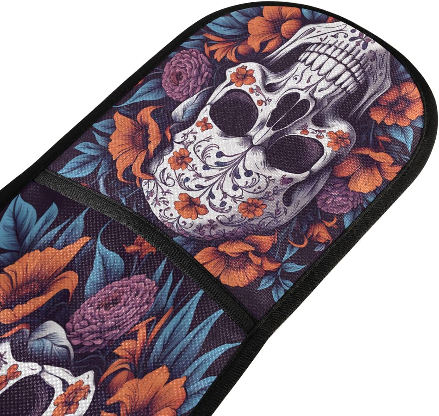 Quteprint Halloween Floral Skull Skeleton Oven Mitts