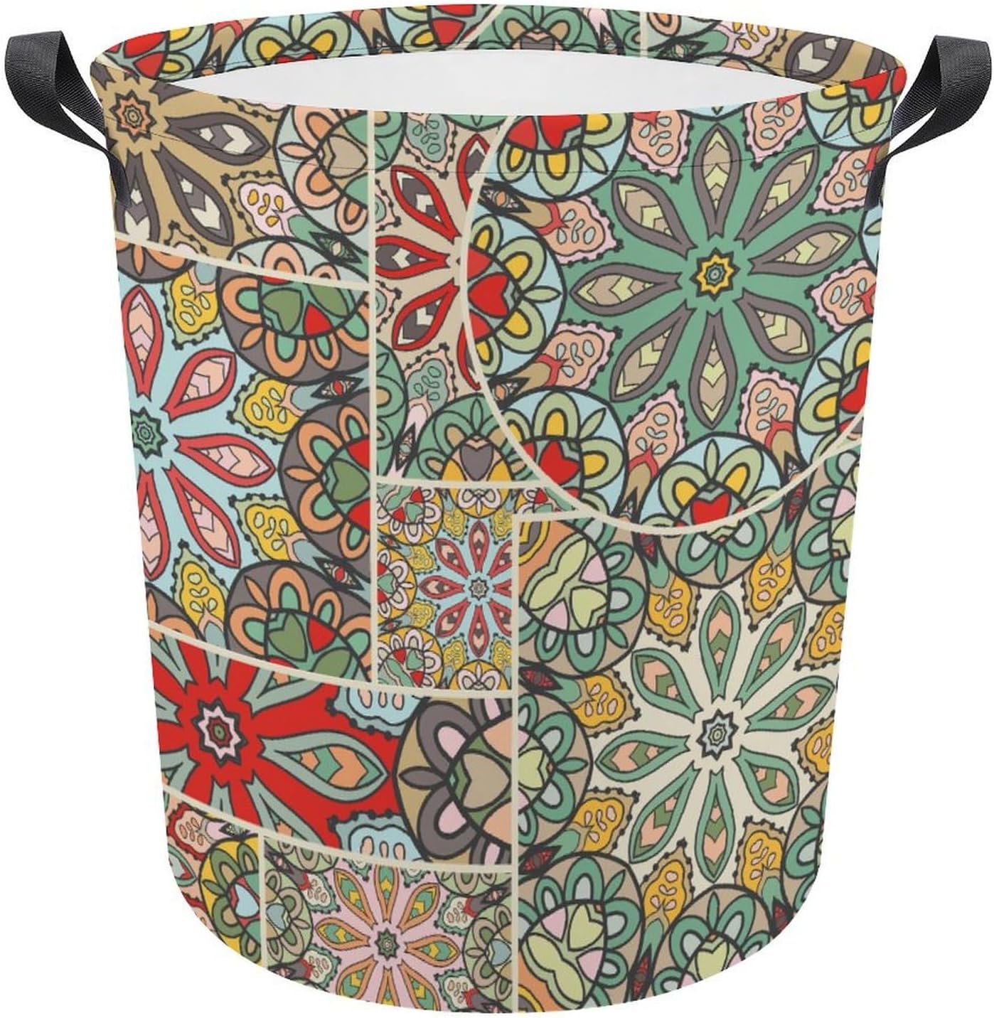 Ethnic Mosaic laundry hampers with Easy Carry Handles