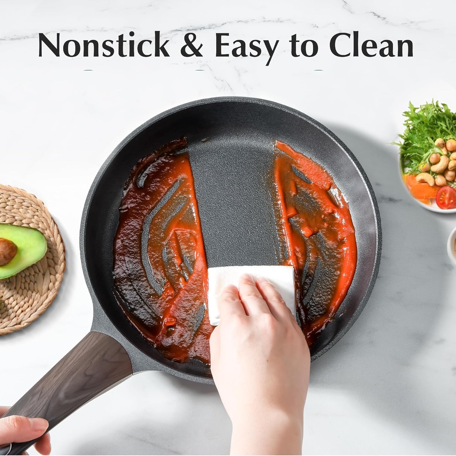 20-Piece Nonstick Cookware Set Induction Compatiblepfos-freeStay Cool Safe