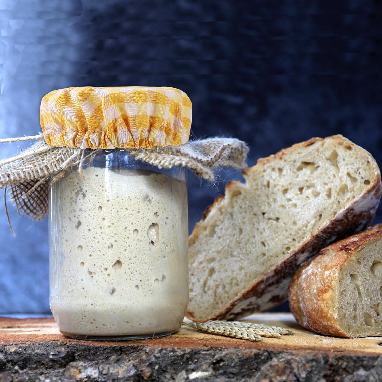 Premium 4-Piece Reusable Cloth Covers for Sourdough Starters Fermenters