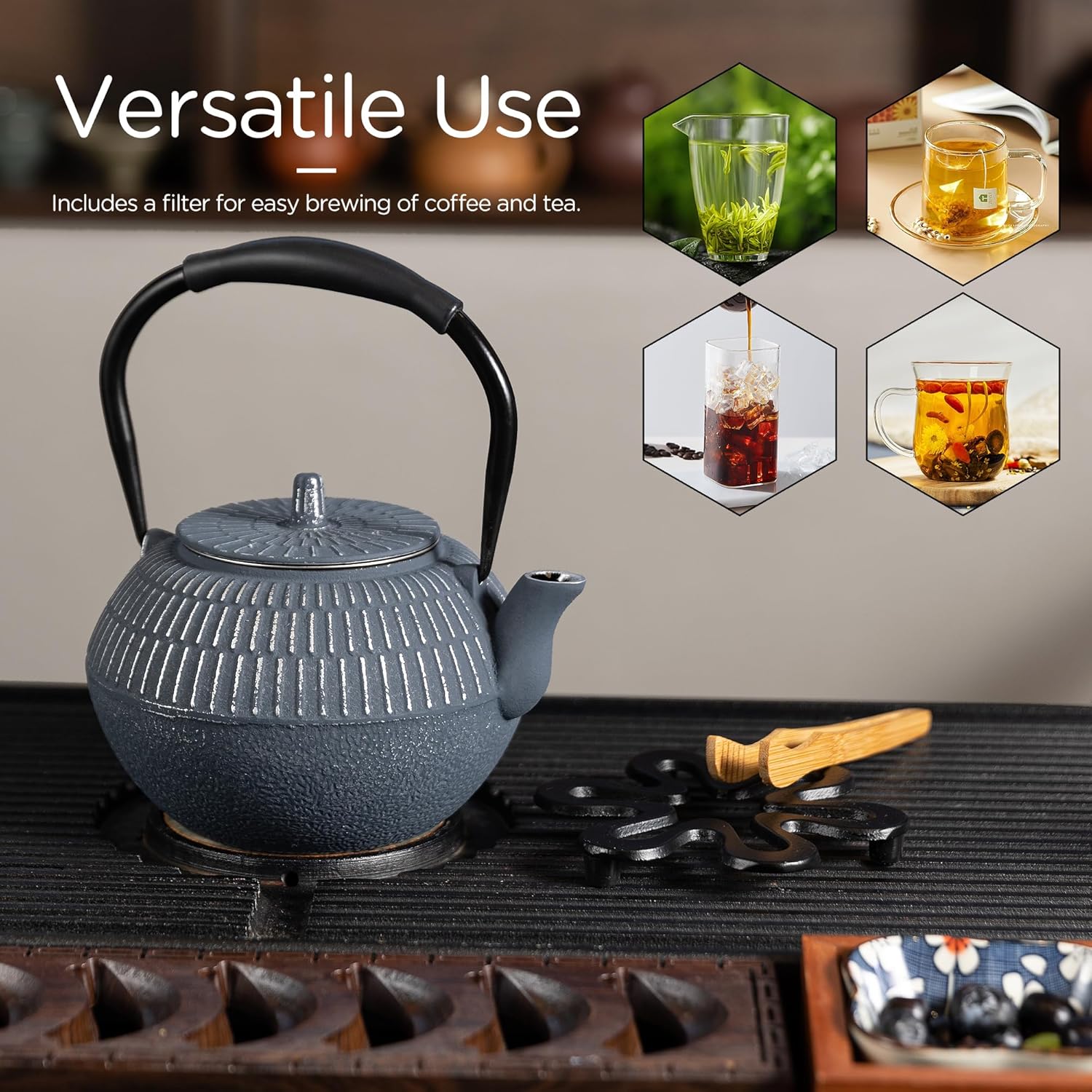 Safe Cast Iron Teapot