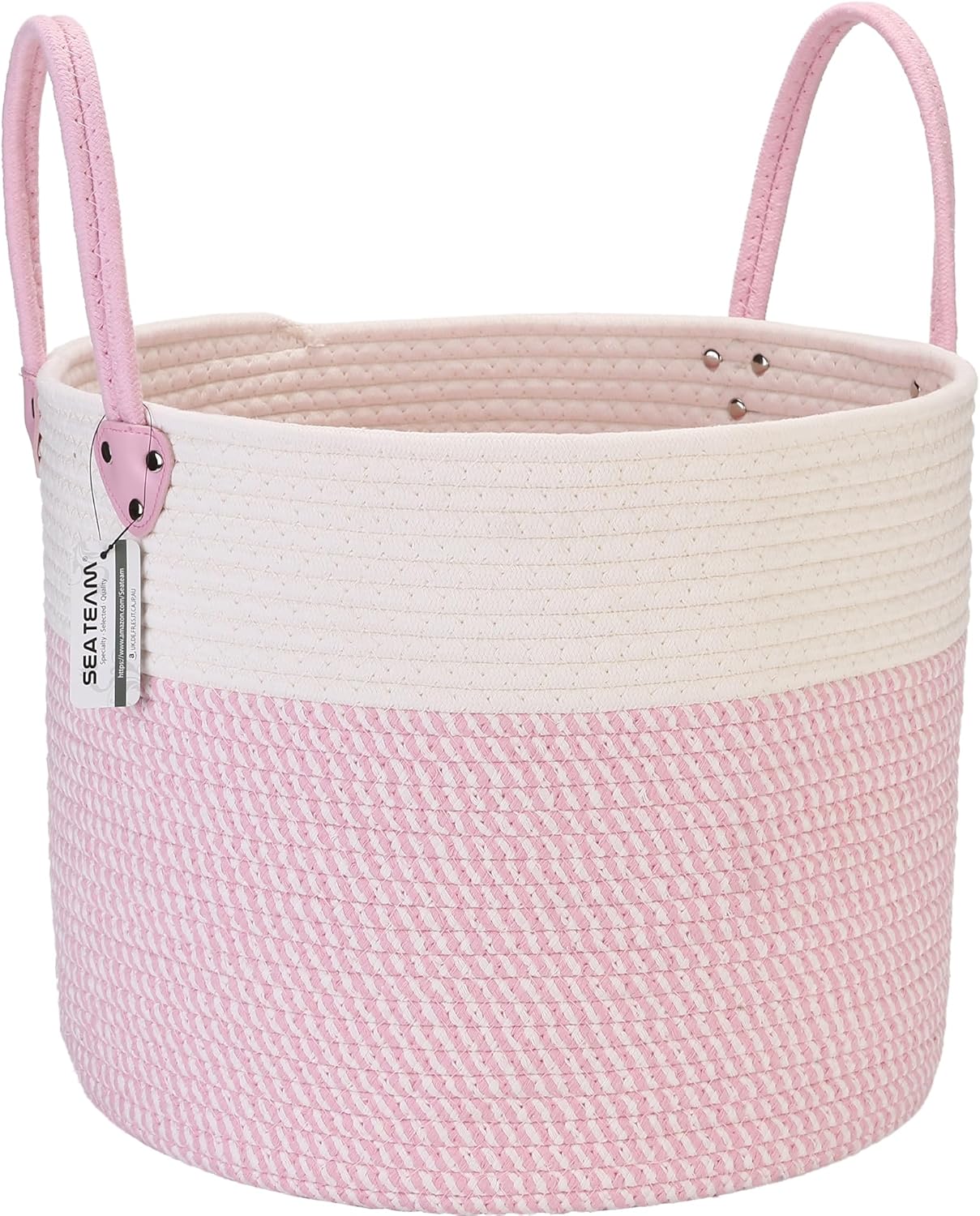 Sea Team Round Storage Basket with Handles