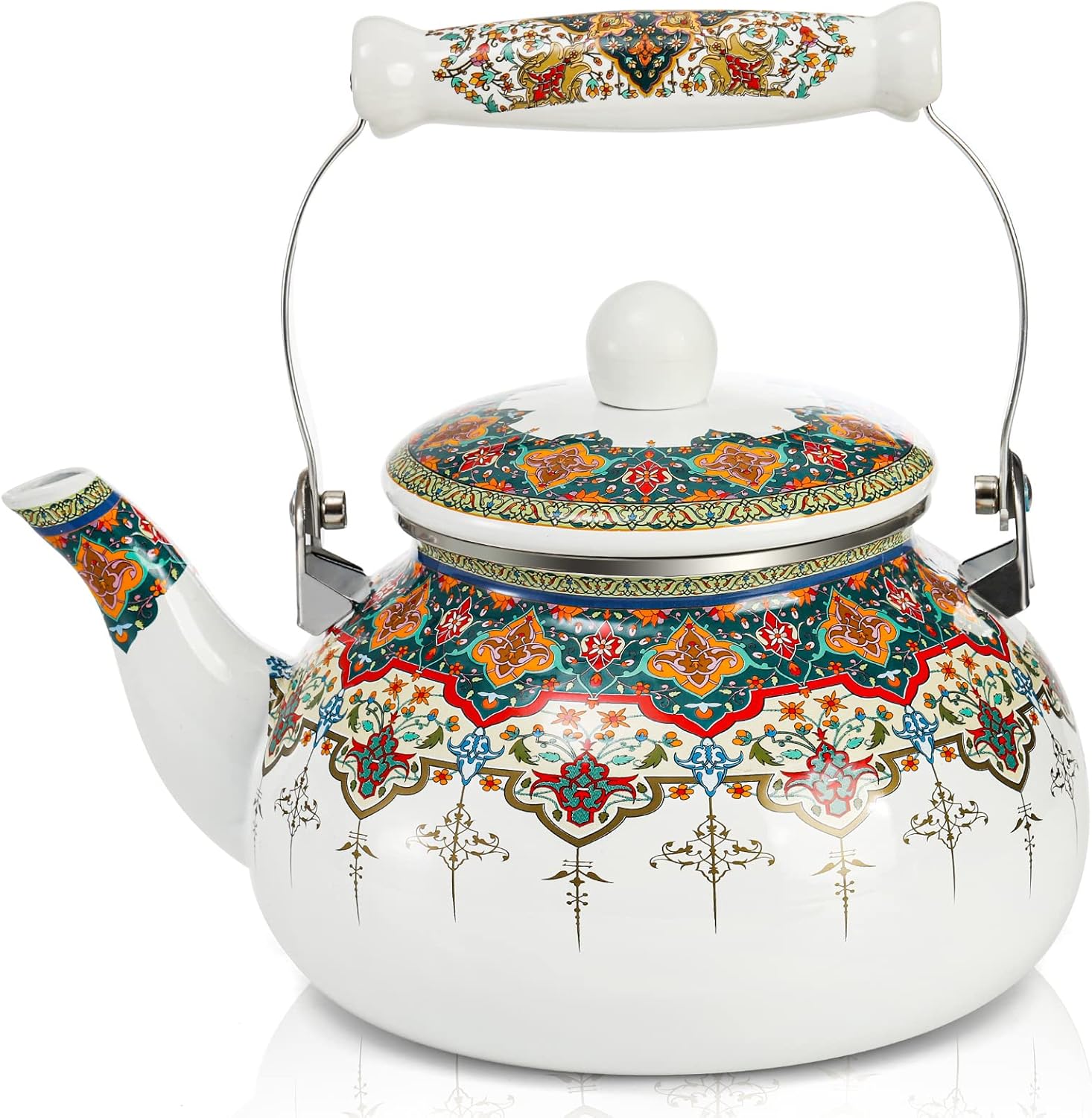 ZOOFOX Large Ceramic Teapot 26 Quart with Handle