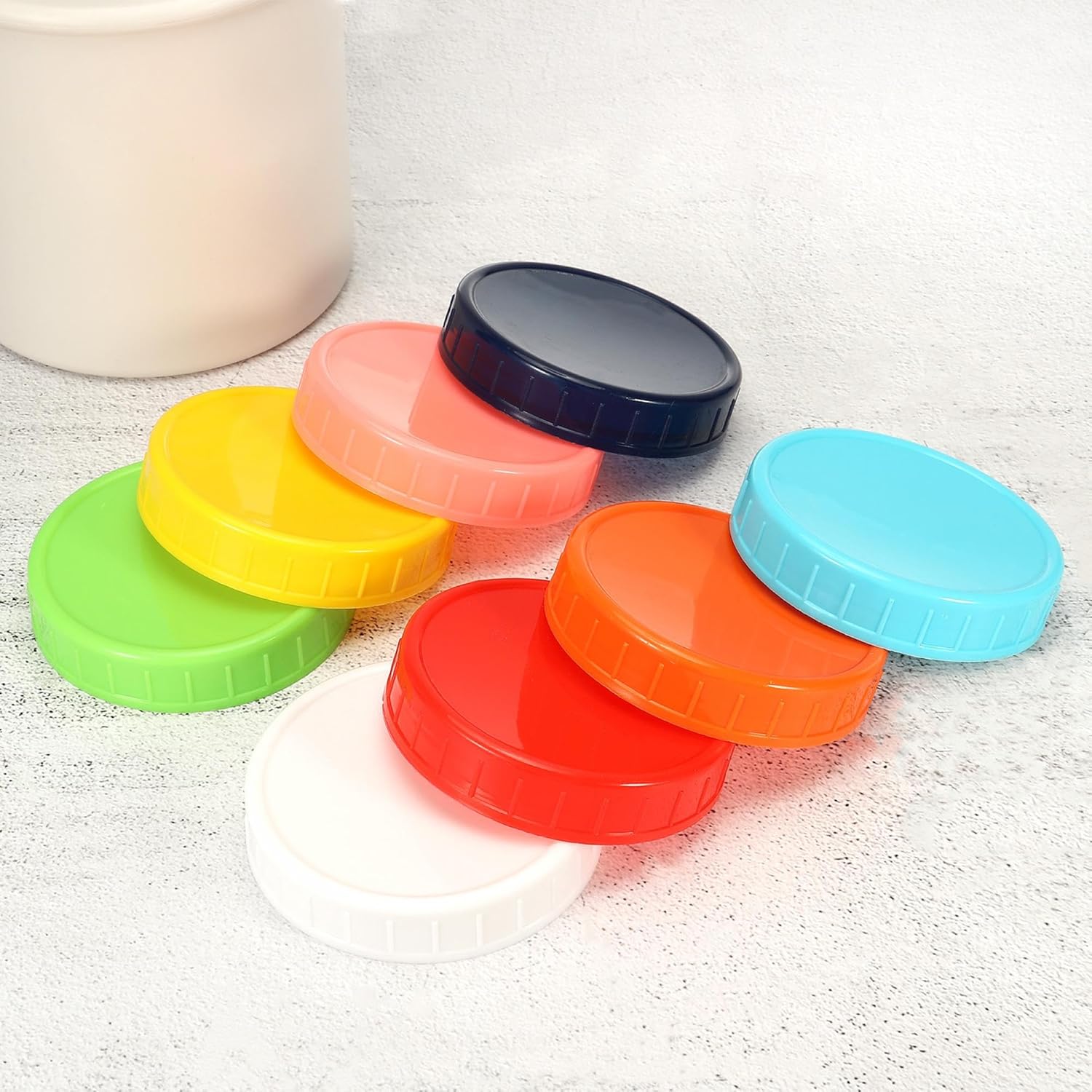 High-Quality Mason Jar Lids 10-Pack with Silicone Sealing Ring Yellow