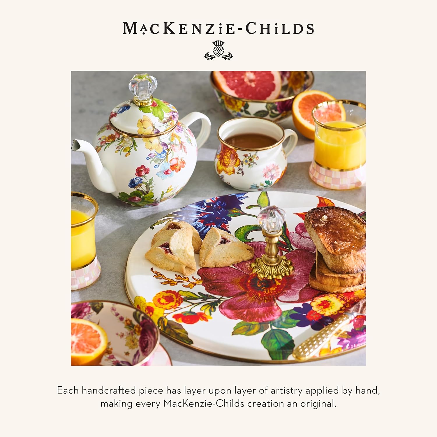 Mackenzie-Childs Creative 2-Quart Enamel Tea Kettle