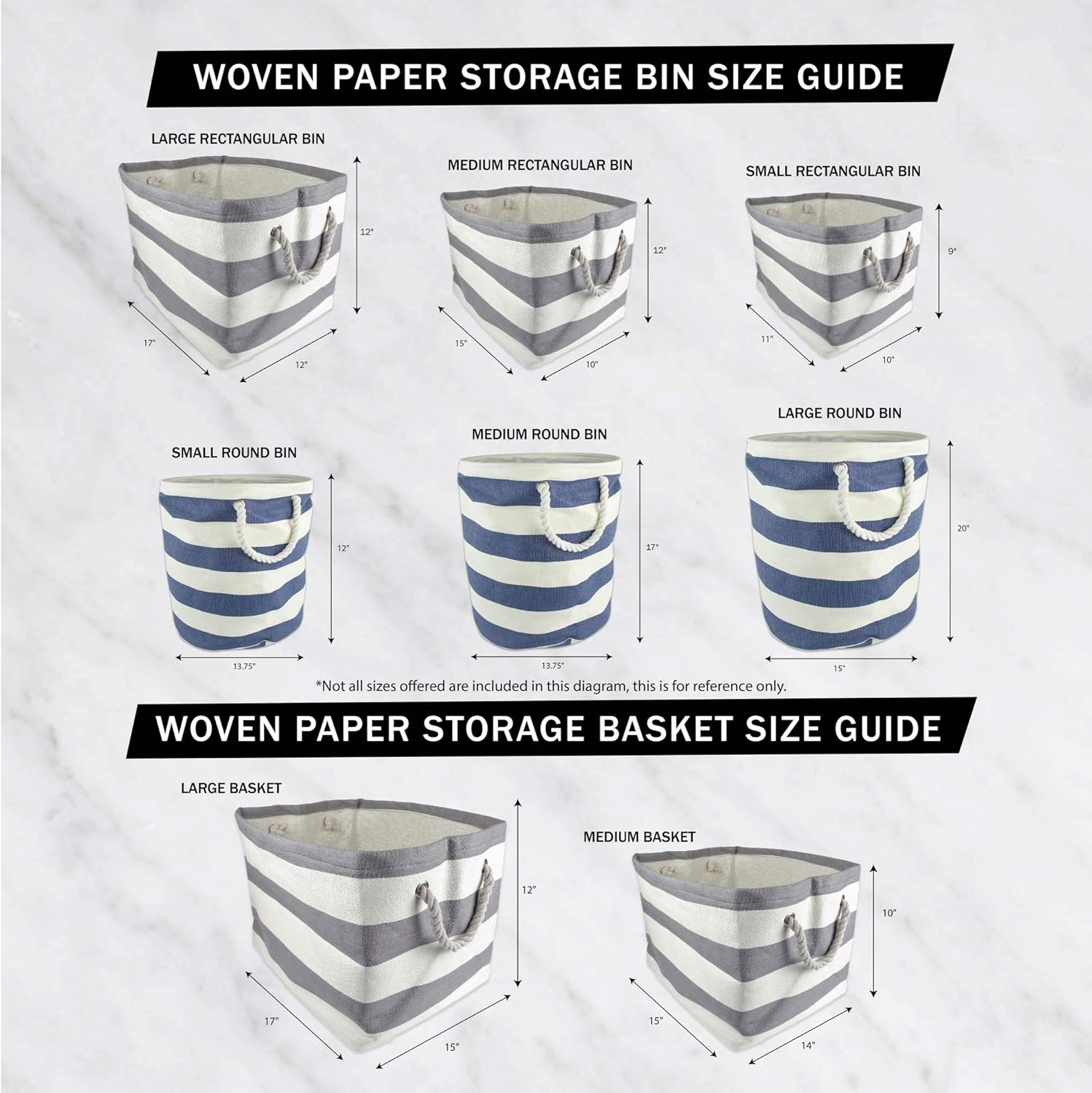 DII Chevron Woven Storage Bin