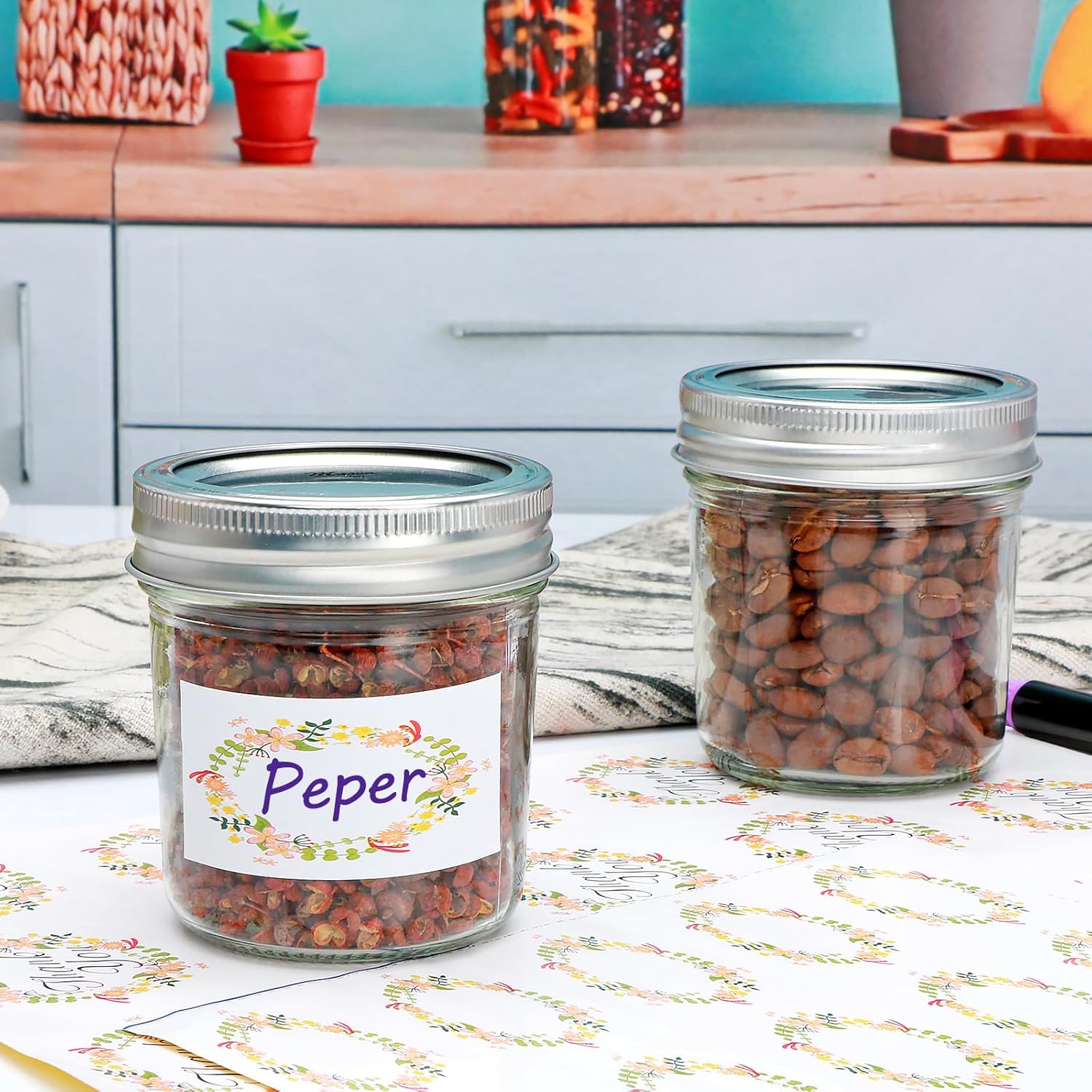 Rustic Country Style Mason Jars Set of 30