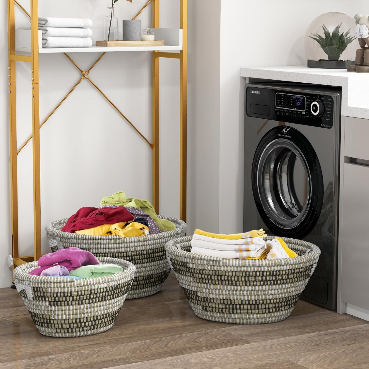 Versatile 3-Piece Laundry Basket Set for Organization