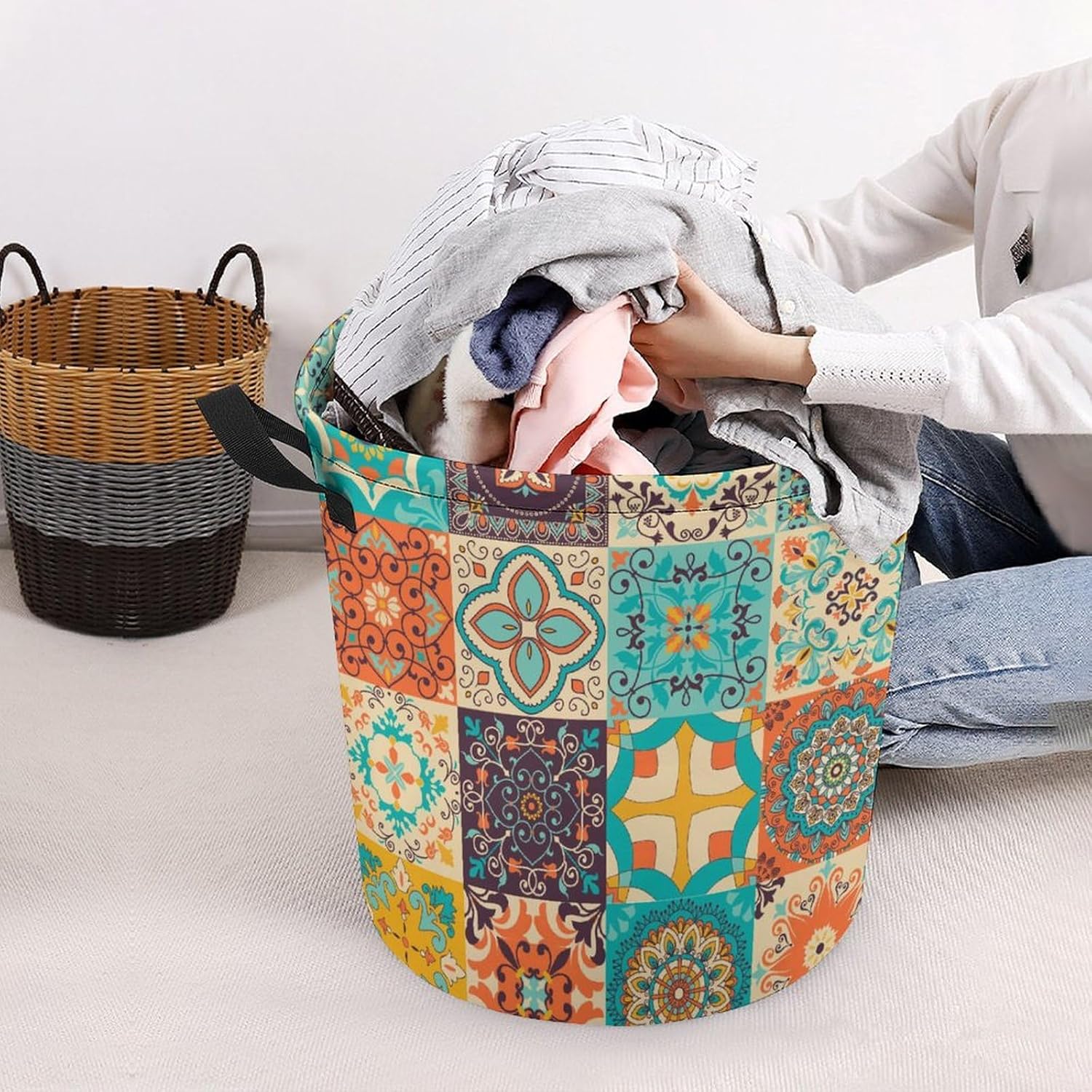 Colorful Collapsible Laundry Hamper