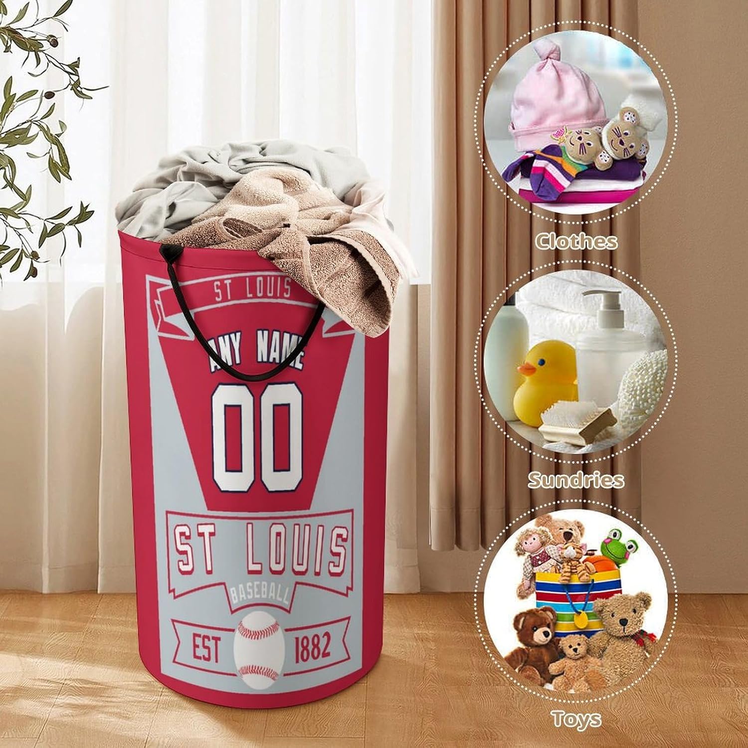 Custom Baseball Laundry Basket for Team Use
