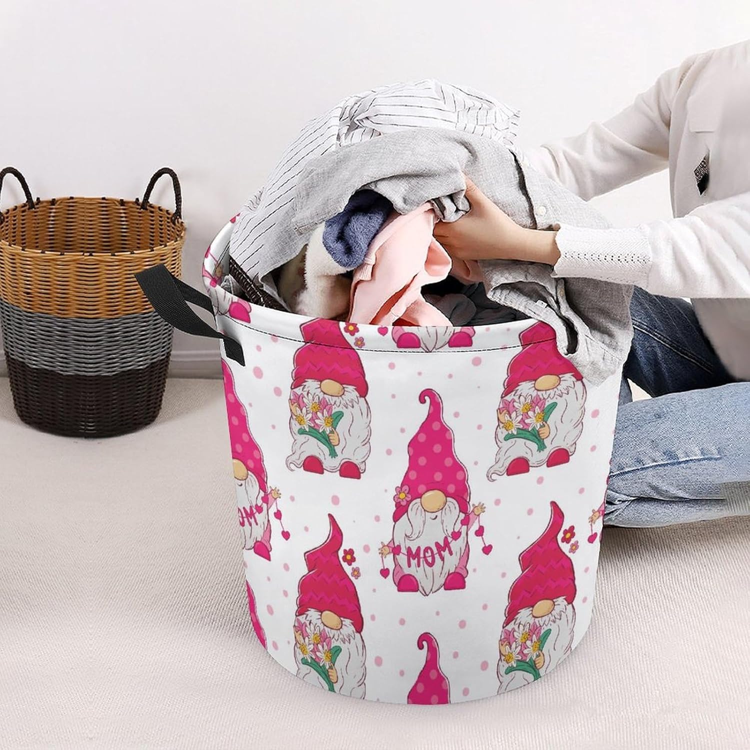 Happy Mothers Day Home Kitchen Compact Laundry Happer Water-Resistant Easy to Use