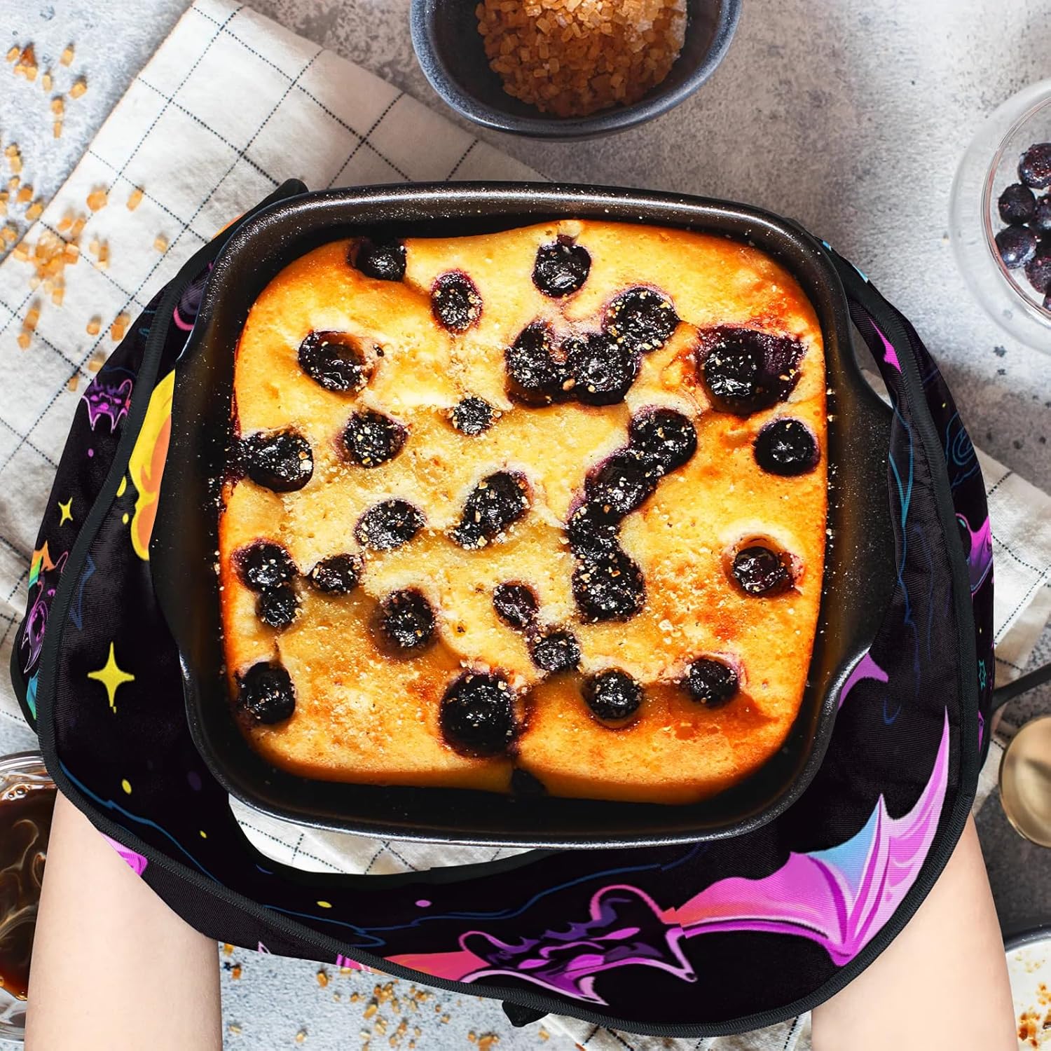 Halloween Double Oven Mitts - Heat-Resistant Durable