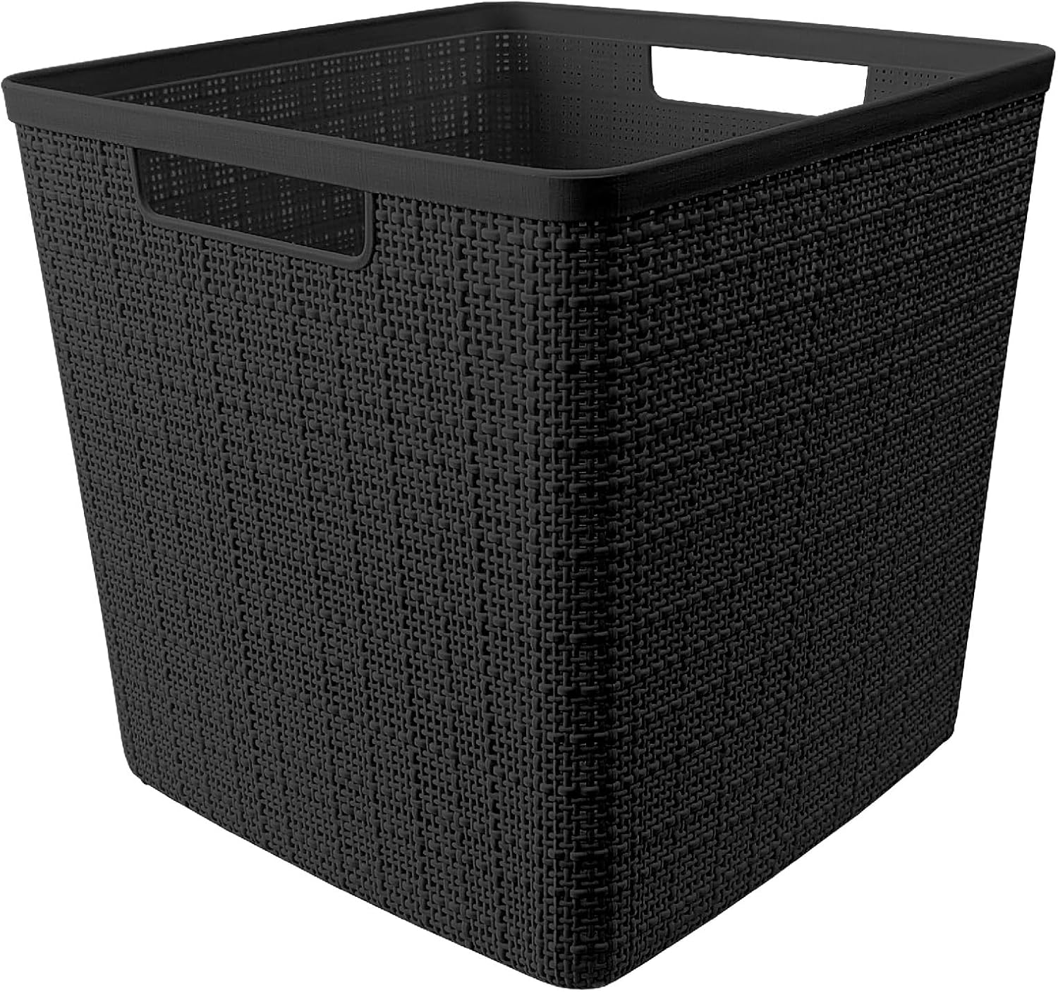 Curver Jute Decorative Plastic Cube Storage Organizer