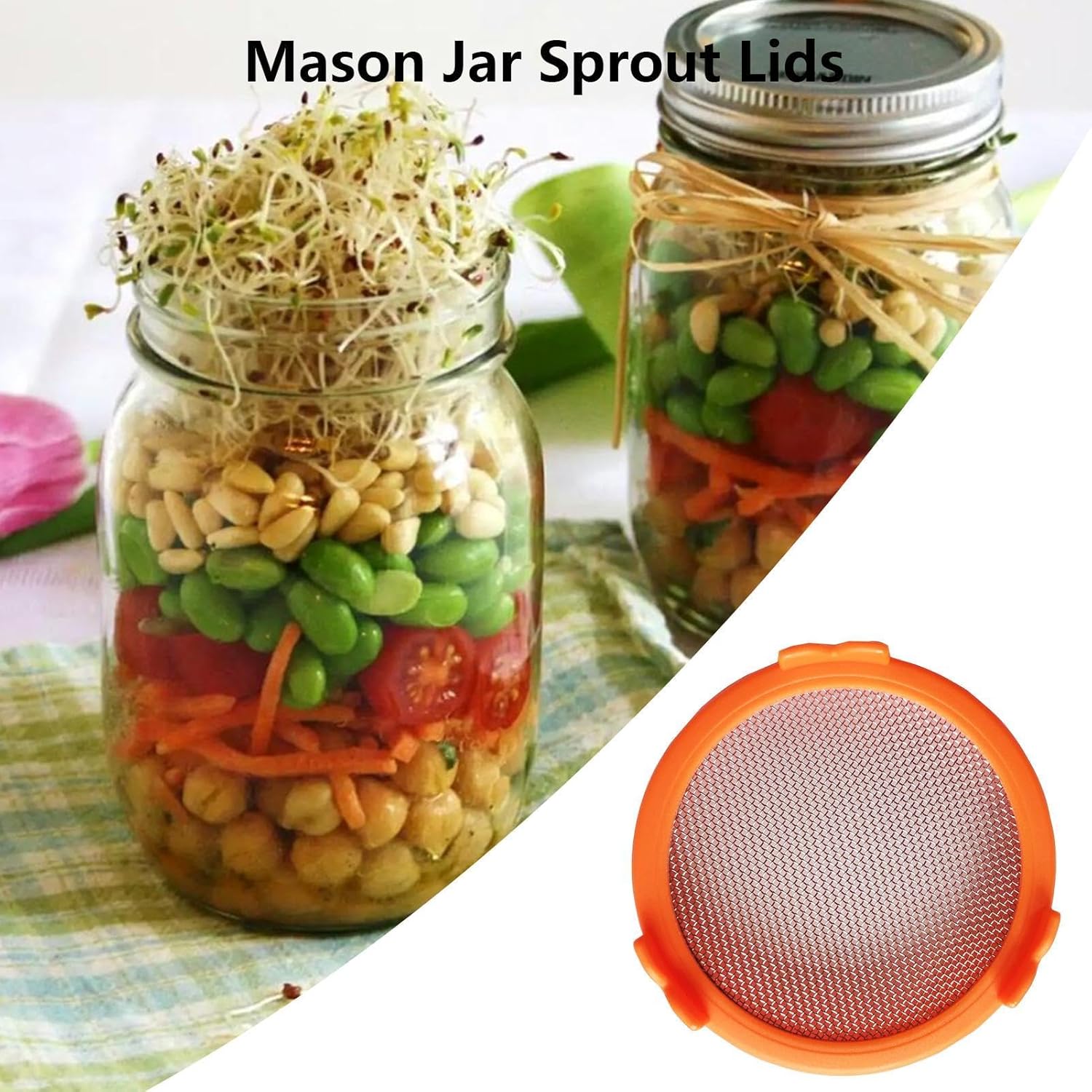 ESEICO Morrison Wide Mouth Mason Jar Sprouting Lid