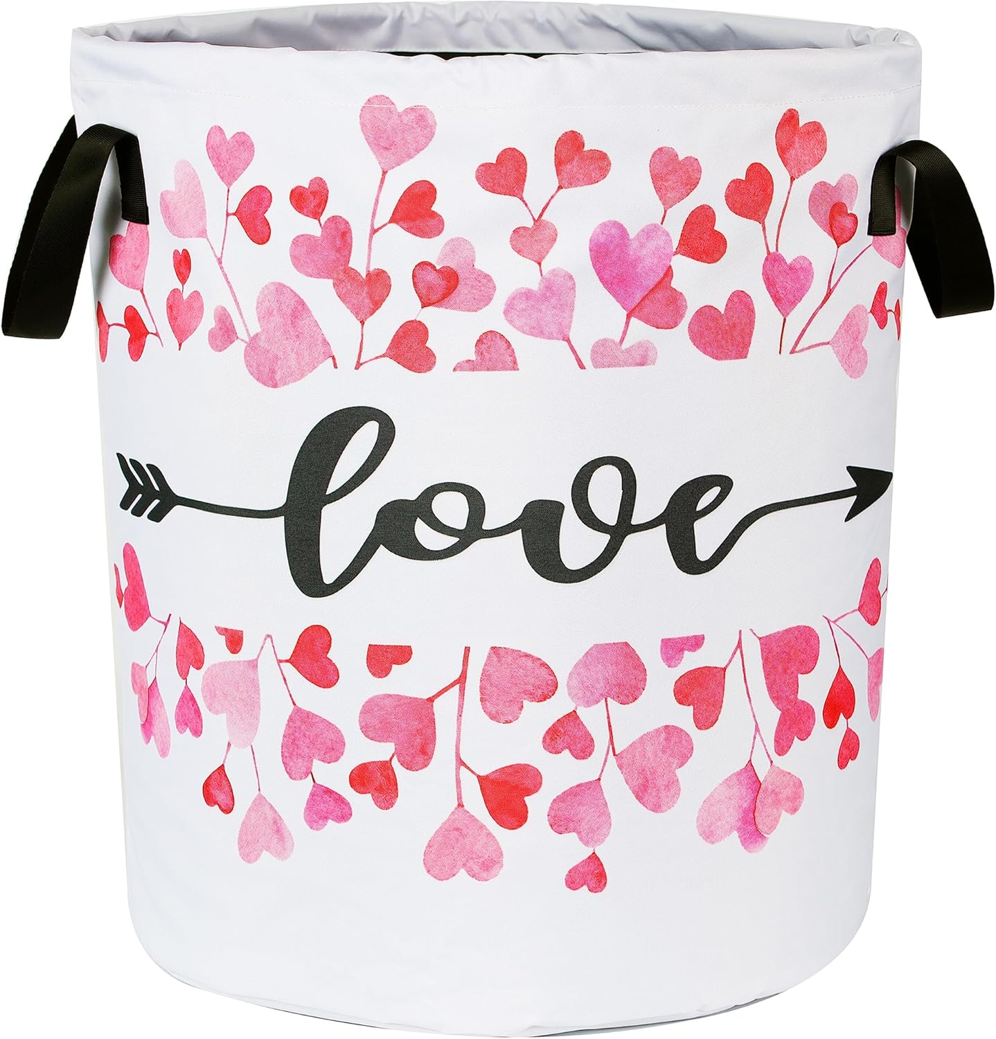 Love Laundry Basket Red Heart Foldable