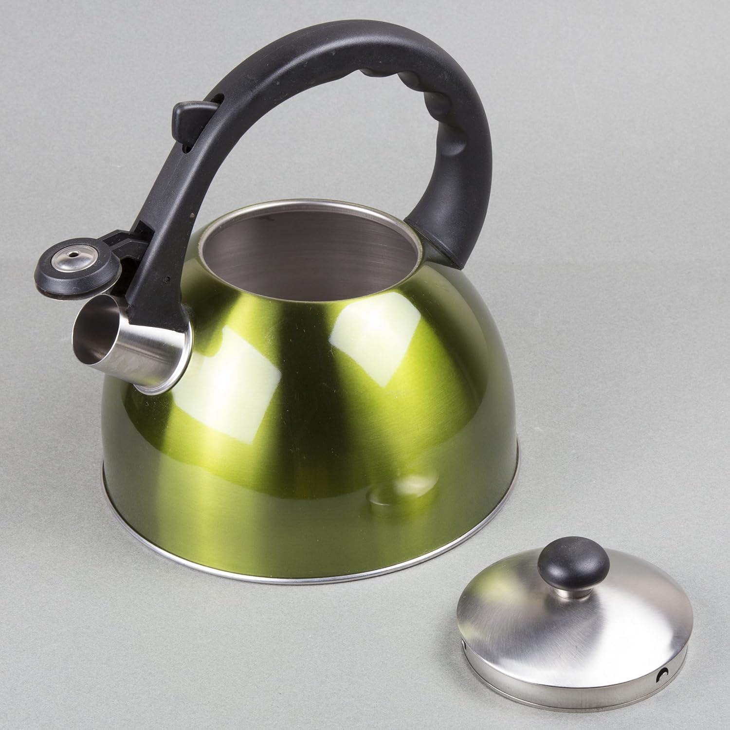 Satin Splendor 28 Quart Stainless Steel Whistling Tea Kettle