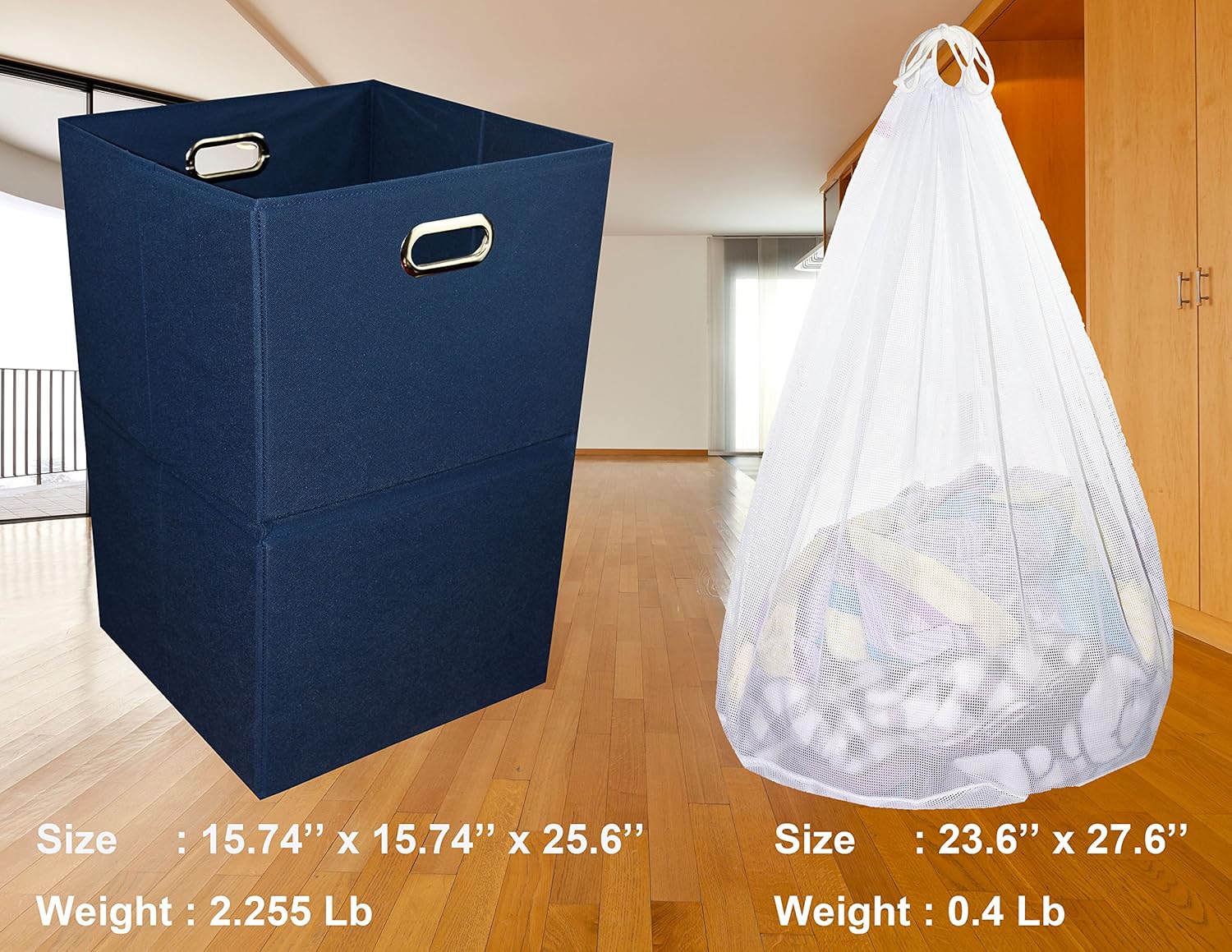 Space-Saving Large Laundry Hamper