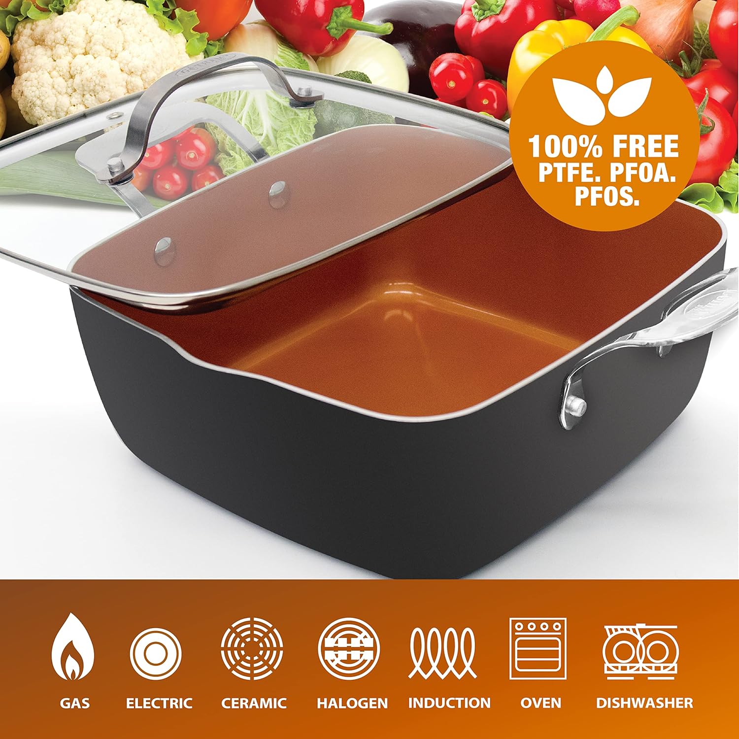 GOTHAM STEEL - 6 Qt Cookware Set